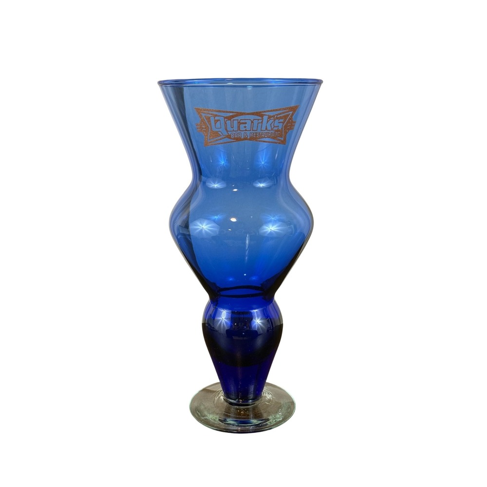 Quarks Bar and Restaurant Star‎ Trek Cobalt Blue 8 3/4" Glass